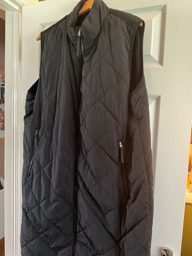 Ladies black long line - , gilet