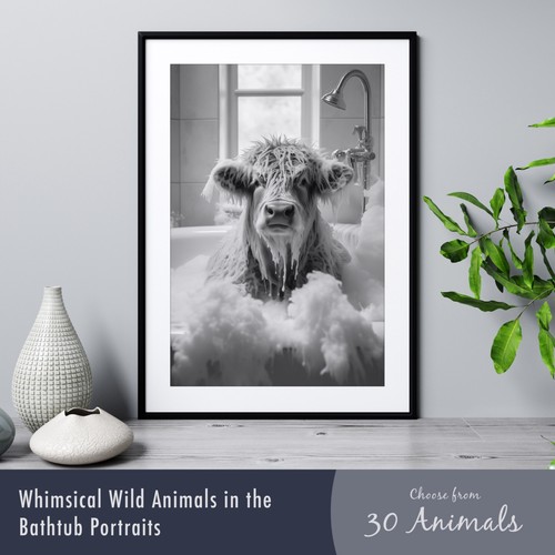 Wild animal the bathtub - in,