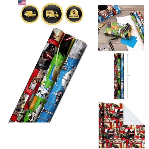 Star wars wrapping paper with - star,