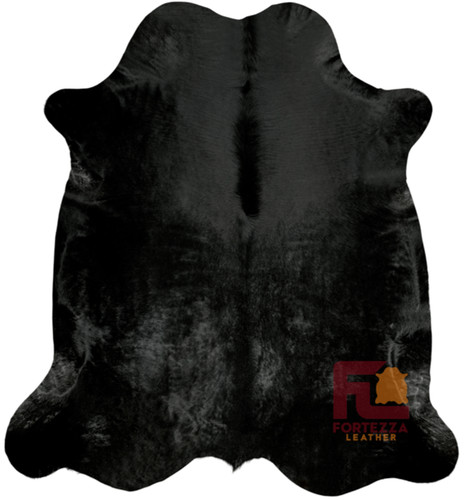Cowhide rug solid black - cowhide,