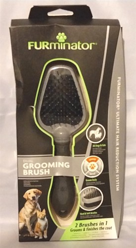 Furminator dual grooming brush - grooming,