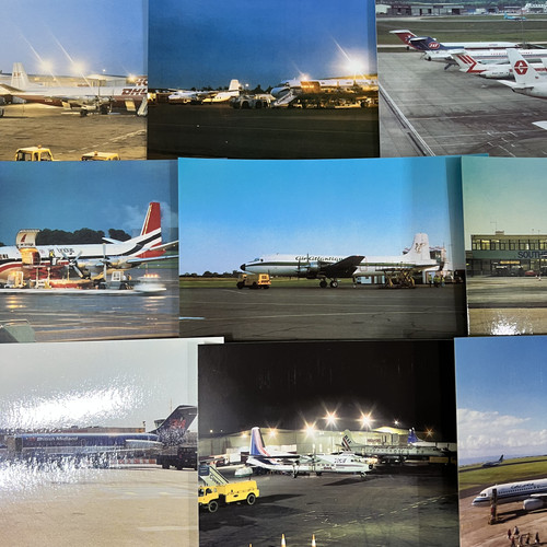 Aircraft airport postcards - aircraft,