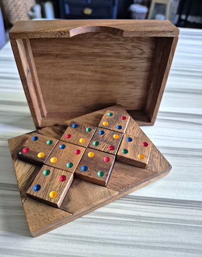 Vintage wooden brain teaser - brain,
