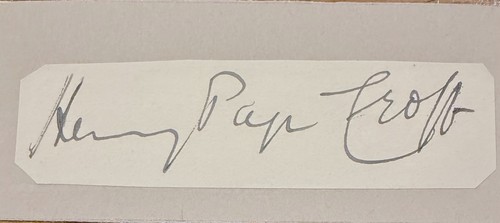 Henry page croft under sec - page,