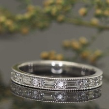 0.80Ct Baguette & Round Cut