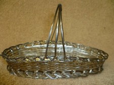 A VINTAGE LATTICE WORK BASKET