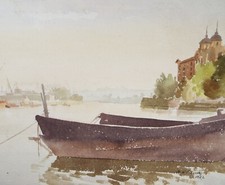 Original Watercolour, 'Thames