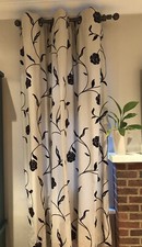 Curtains. Neutral with brown
