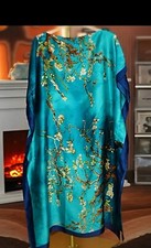 Silk Kaftan Dress, Dubai, Morocan Dress, Kaftan, Party Dress Free Size