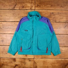 Vintage Columbia Windbreaker Jacket L Powder Keg Green