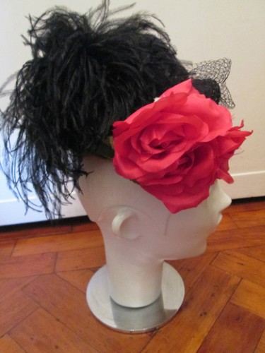 Glam floral hat 1970s - floral,