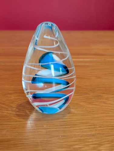 Vintage handmade blue swirl - handmade,