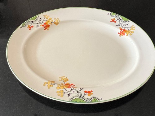 Vintage ceramic pottery oval - vintage,