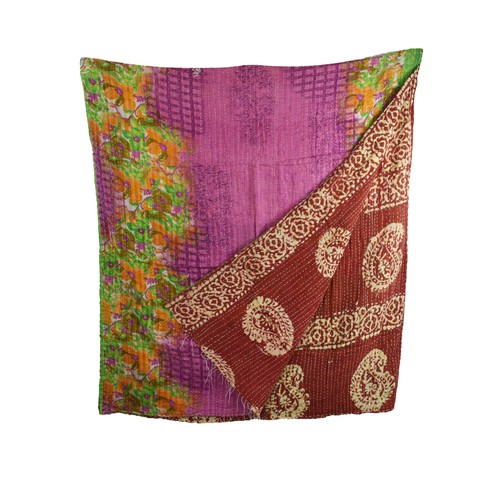 Kantha cotton throw - kantha,