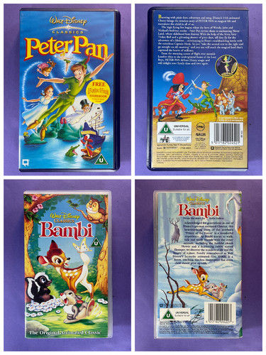 Peter pan bambi vhs - pan/bambi, 2x