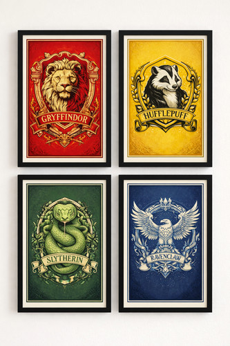 Harry potter houses a4 - potter,