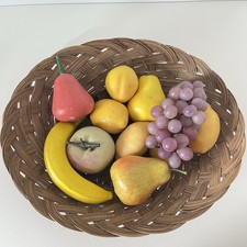 Vintage Artificial Fruits Decorative Lemons Pears Grapes Apple Kitchen Display