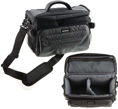 Navitech grey camera bag for - grey,