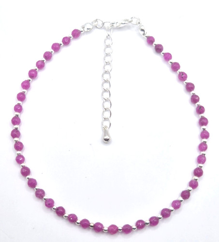 Pink quartz faceted beaded - pink,