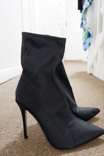 Topshop black leather boots - topshop,