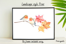 ROBIN WATERCOLOUR A4 PRINT