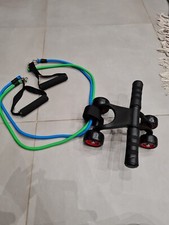 4 Wheel Roller Abdominal Rollers Exercise Equipment with 2 Fitness Resistance...