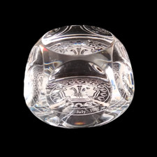 Prince Charles Lady Diana Royal Wedding 1981 Glass Paperweight 3"D Birthday Gift