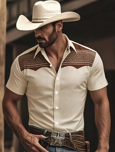 Men western cowboy - western, print