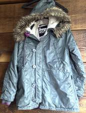 Ladies Fully Lined Parka Jacket / Coat by Superdry - Size 16 - 18
