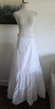 High Waist Lace Trim Full A-line Crinolin Petticoat Skirt Size L