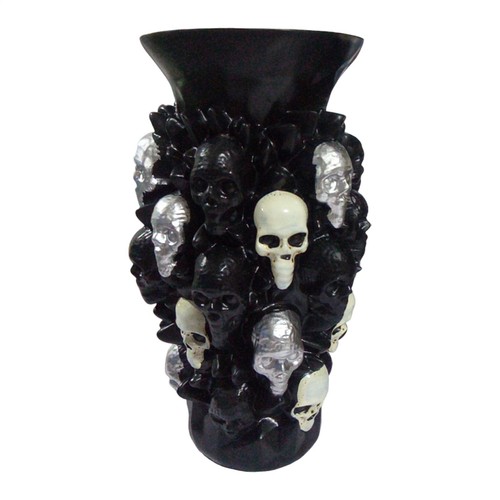 Gothic skull vase resin flower - gothic,