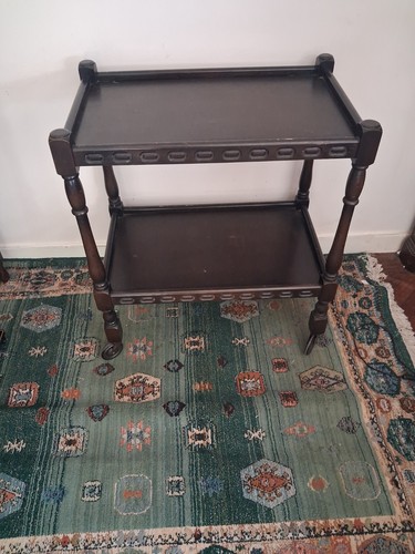 Vintage wooden drinks trolley - drinks,