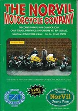 NORTON MOTORCYCLES. NORVIL MOTORCYCLE COMPANY  1999 SPARES CATALOGUE