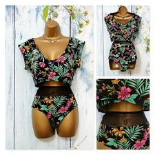 LADIES PRIMARK TANKINI BIKINI, Briefs Size 20, Top Size 20, Tropical 2 Piece Set