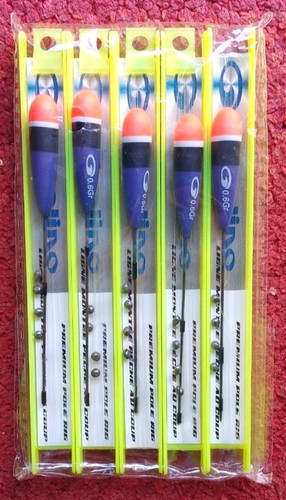 Five fishing pole rigs - five,