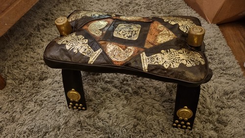 Vintage egyptian leather - leather, camel