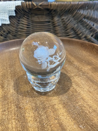 Laser engraved rose crystal - engraved,