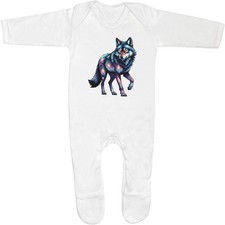 'Galaxy Wolf' Baby Romper