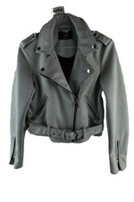 Bershka Womans Faux Suede Grey