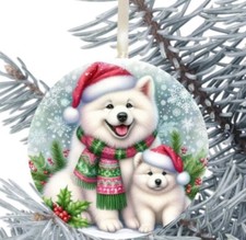 Samoyed Hanging Bauble Gift