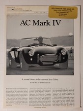 Vintage AC Mark IV COBRA Sales