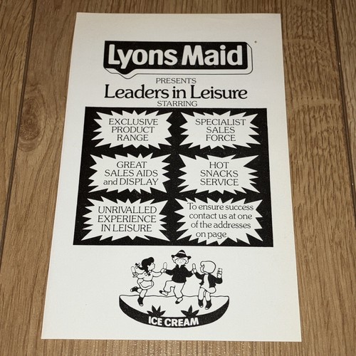 Lyons maid cinema ice cream - maid,
