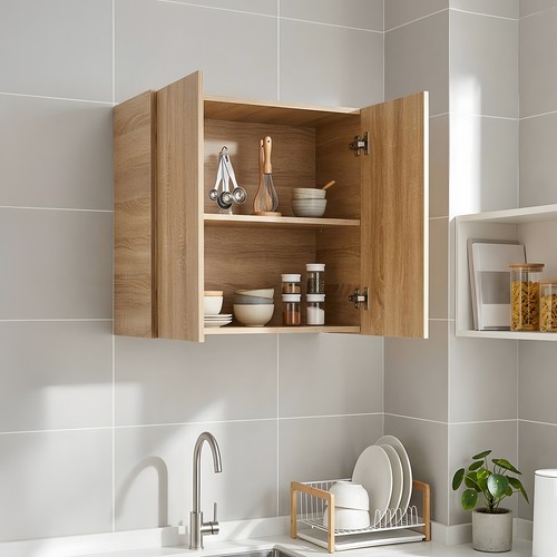 Wooden kitchen wall cabinet - kitchen,
