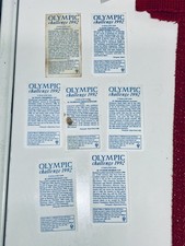 OLYMPIC CHALLENGE 1992 - PG TIPS - BROOKE BOND TEA CARDS spares duplicates 