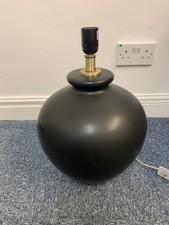 Large Ralph Lauren carter Ceramic Vase Shape Table Lamp black ex condition 