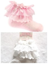 Baby Girls White Pink Frilly