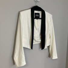 Zara Cropped Blazer Womens Med