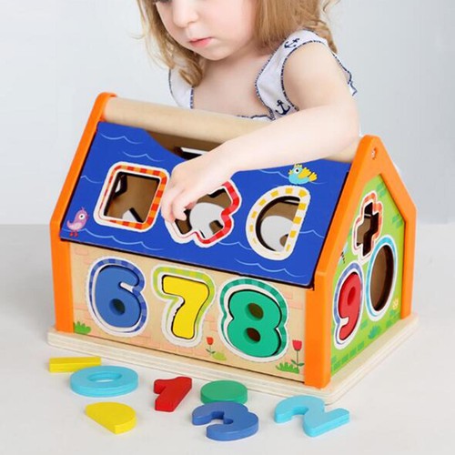 Wooden activity cube - cube,
