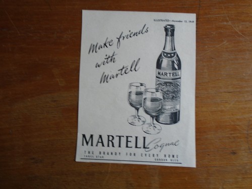 Vintage advert martell - advert:,
