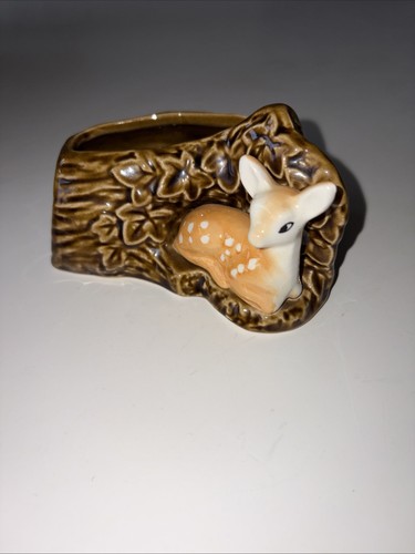 Vintage sylvac deer log - log, posy